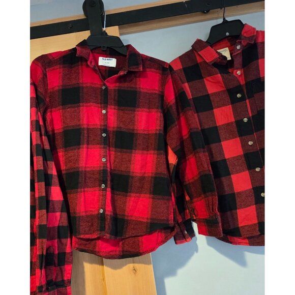 Lot of 4 Red Flannel Family Christmas Photo Shirt Men XXL Women XL Girls L & XL - Picture 3 of 16